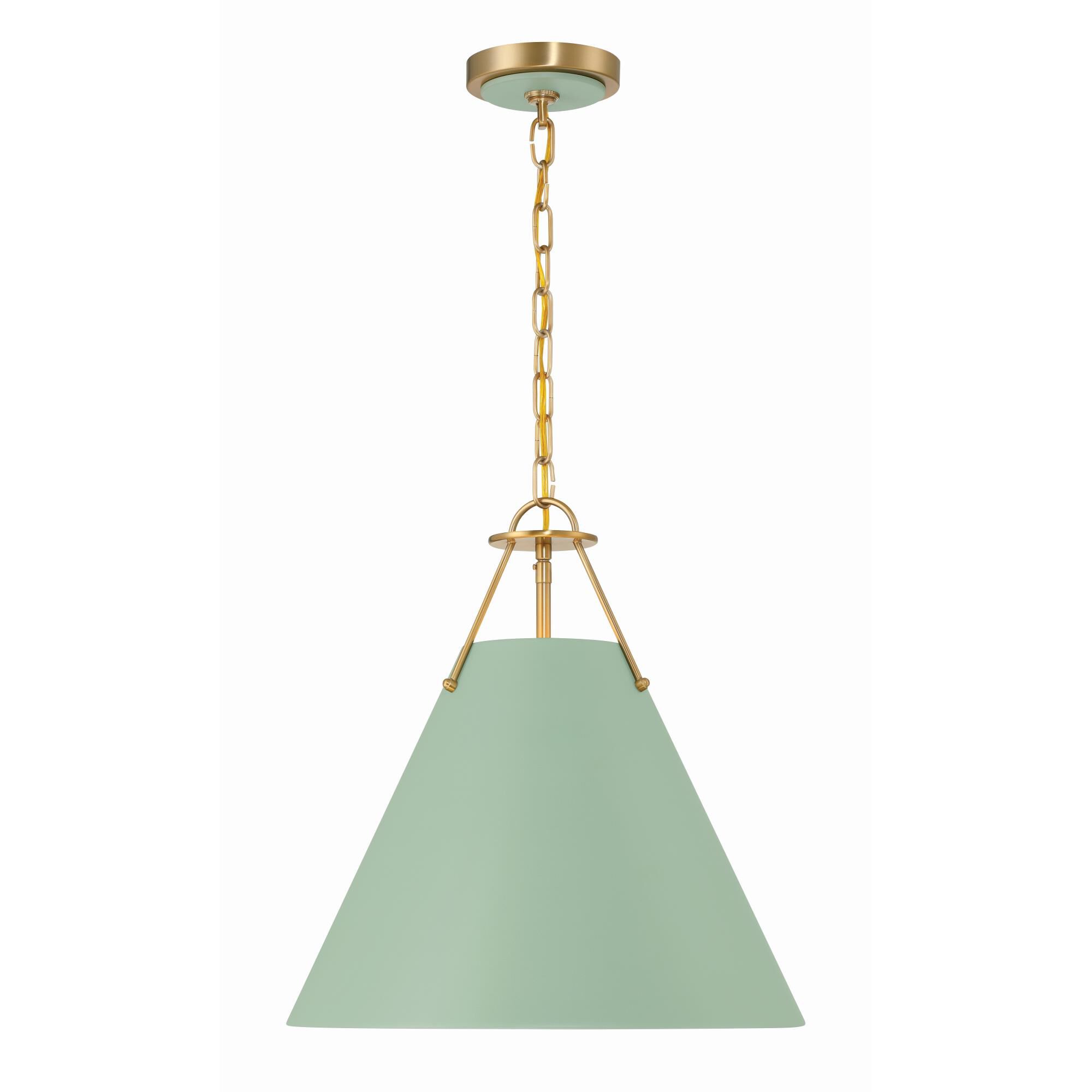 Shown in Vibrant Gold + Green finish and Steel shade